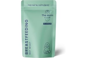THE MOM CLUB Breastfeeding Vitamins for New Moms – Supports Milk Supply, Lactation & Energy – Postnatal Supplement with Fenugreek, Stinging Nettle, Calcium, Iron, Zinc & B12 – 30 Capsules – 1 Month Supply