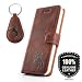 Produktbild MICROSOFT NOKIA 6 - Braun Pferd - Premium Ledertasche Schutzhülle Wallet Case aus Echtesleder mit Kreditkarten / Notizen Fachern Farbe Nussbraun von Surazo® Nubuk Kollektion Microsoft NOKIA 6