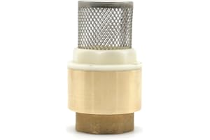 DOJA Barcelona | Valvula de Pie Rosca | Hembra | PN 16 | 1/2" | Válvula de Pie Antirretorno | Valvula de Retencion Laton y Nylon | Valvula Pie para Tuberías de Aspiración, Bombas, Lavadoras…