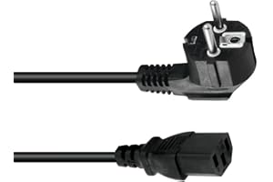 OMNITRONIC Goobay - Cable de alimentación (3 x 0,75 mm, 0,6 m), color negro