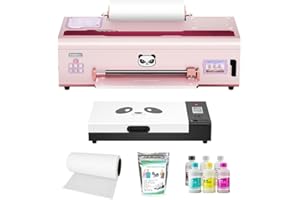 Procolored K13 Lite A3 DTF Printer With Oven 13 Inch for T-shirt Printing, White Ink Circulation, Infrared Printhead Protection, 1440×1440 DPI, Direct to Film Machine for DIY Apparel Business(Pink)