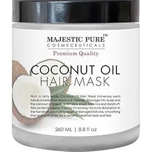 Majestic Athletic Coconut Oil Hair Mask for Dry and Damaged Hair (8.8 Fl Oz)
