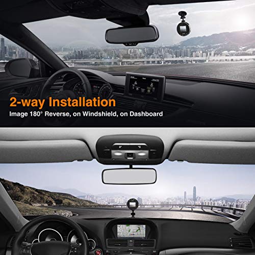 THIEYE WiFi Dashcam 1080P Full HD AutoKamera Video Recorde mit 32G SD Kart für Fahrzeuge mit 170 ° WDR Bewegungserkennung, Parkmonitor, Loop-Aufnahme, Nachtsicht und G-Sensor Safeel Zero+ - 4