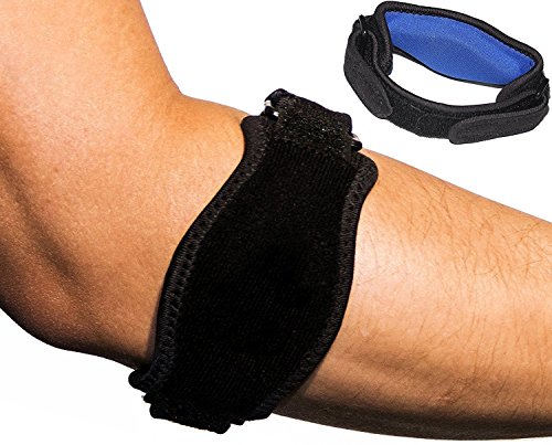 Codo de tenista, progoco 1 par correa de brazo de neopreno almohadilla de compresión alivio del dolor para tendinitis, codo de tenis y Golf