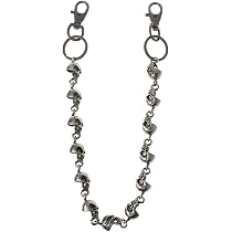 Chaîne De Portefeuille Tête De Mort 60 Cm – Style Punk Goth Biker Solide Et Stylée