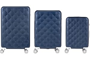 CONVECTOR Enrico Coveri Set 3 Trolley Da Viaggio, Valigie Rigide in Tre Dimensioni Con Doppie Ruote Girevoli e Struttura in ABS Doppio Strato, Antigraffio e Antiurto