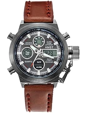 AMST 3003Quarz Sport muti-functional Armbanduhr mit Analog & Digital Time Display (schwarz)