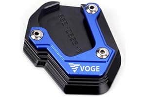 LLIDFONK Apto para VOGE DS900X DS625X DS525X 900 625 525 DSX DSX 900 625 525 2024 2025 accesorios aluminio motocicleta soporte pie soporte lateral almohadilla ampliada almohadilla de apoyo (azul)