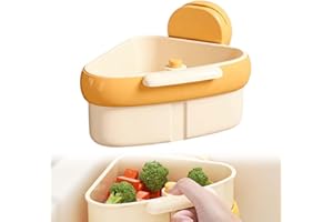 Sieb für Spülbecken, Suction Cup Sink Corner Rack, Multi-functional Drain Basket Saugtasche Waschbecken Ecke Rack, Küchenspüle Abfluss Korb für Waschen Organizer (Gelb)