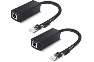 IPOLEX Active PoE Splitter - Power Over Ethernet Splitter Adapter, 48V to 12V, IEEE 802.3af Compliant, 10/100Mbps PoE Splitter for Surveillance Camera, WAP and VoIP Phone, up to 100m, 2 Pack