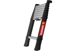 Scala telescopica 2,6m di TELESTEPS I Made in Sweden I Prime Line I Scala di qualità compatta con design premium brevettato I Corrimani triangolari I EN 131 certificata I 72226-541