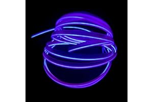 BALABAXER El Wire Bande Lumineuse pour intérieur de Voiture, 5 m de Fil néon USB 5 V avec Protection par fusible pour décoration intérieure de Voiture Automobile avec Bord de Couture de 6 mm (5 mètres, Purple)
