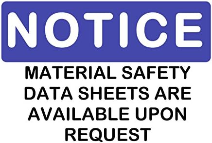 Metal Aluminium Business Signs 2 Office Door Plaques Factory Company House Wall by MegSub (Notice_Safety_Data_Sheets_Available)