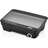 ELECTRIC GRILL ODORLESS - 5 STAGE THERMOSTAT WITH SMOKELESS GLASS COVER NON-STICK 2200W SBG-7118 (5250)