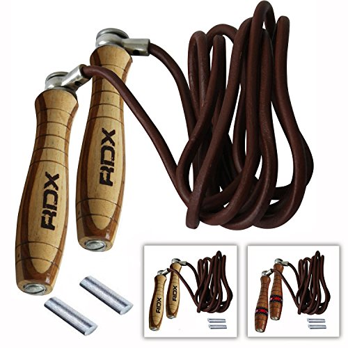 RDX Boxe Réglable Corde à Sauter Cuir Vitesse Perte Poids Câble Skipping Rope Entrainement Fitness