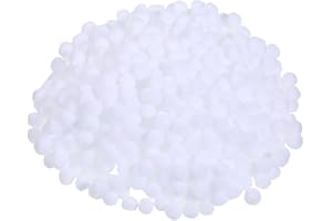 BOAO 600 Piezas Pompones Fluffy Pelotas Pom Mini Pompones Artesanales para DIY Decoración de Fiesta de Navidad (Blanco)