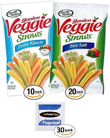 Garden Veggie Straws Sea Salt and Zesty Ranch, 30 Count by Garden Veggie
