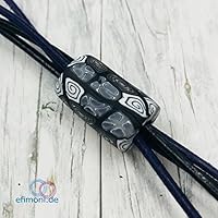 Efimoni- Dreadperle 1Stk. , 7mm oder 10mm Loch, Dreadschmuck, nachtleuchtend, Blattgoldpartikel, Polymer Clay, Dreadtubes, Bartperle, Haarperle, Großlochperle, Dreadlocks Manschette, Dread Bead, handgefertigt