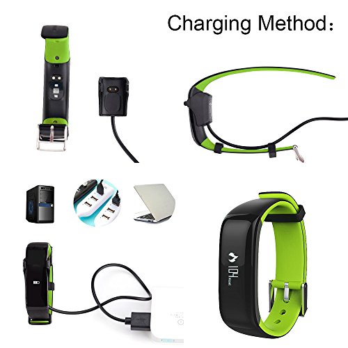 Jcotton Bluetooth Smart Watch IP67 Wasserdichte Smart Armband Herzfrequenz-Monitor Sport Wristband Fitness Tracker Multi-Sport-Modus Gesundheit Monitor Pedometer Anruf Nachricht Erinnerung für IOS Android Phone - 4