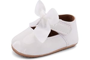 LACOFIA Zapatos de Bautizo de Princesa Antideslizantes Bowknot para bebé niña