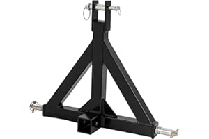 BAOCHADA Adattatore per rimorchio a tre punti, 2", trattore, trattore, trattore, trattore, trattore, rimorchio con 3 bulloni, gancio di traino, per rimorchi e attrezzature agricole