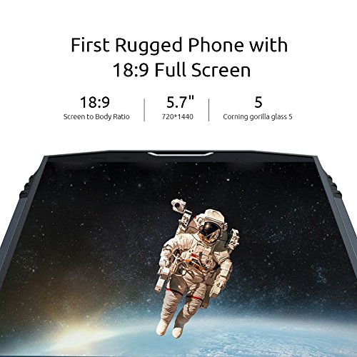 Outdoor Smartphone, Blackview BV9000pro(2018) 18: 9 Vollbild IP68 Wasserdichte Handys, 128GB+6GB, 13MP + 5MP Dual SONY Kameras, 5.7'' Android 7.1 Dual SIM Handy mit 4180mAh Big Akku, NFC, Kompass, Gesicht ID - Gray