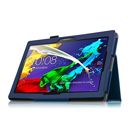 Fintie Lenovo Tab 2 A10-30 / Tab 2 A10-70 / Tab 3 10 Plus Hülle Case – Folio Kunstleder Schutzhülle Tasche Etui mit Auto Schlaf / Wach Funktion für Lenovo Tab 2 A10-30 / A10-30L / A10-30F / Tab 2 A10-70 / A10-70L / A10-70F / TAB3 10 Plus / Tab 3 10 Business 10,1 Zoll Tablet, Marineblau - 4