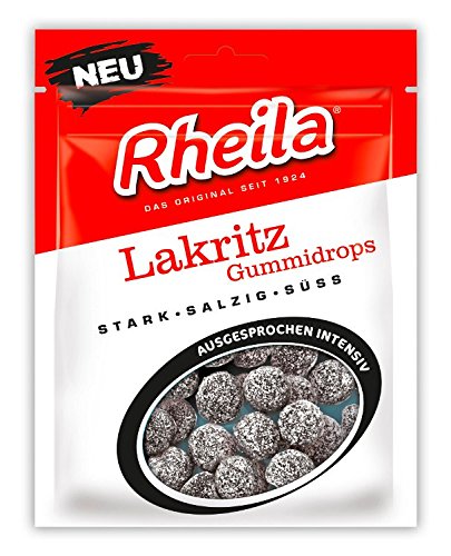 Preisvergleich Produktbild RHEILA Lakritz Gummidrops mit Zucker 90 g Bonbons