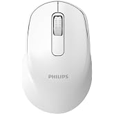 Philips SPK7448 Bluetooth 5.2 ve 2.4GHz 1600DPI Sessiz Optik Kablosuz Mouse (Beyaz)