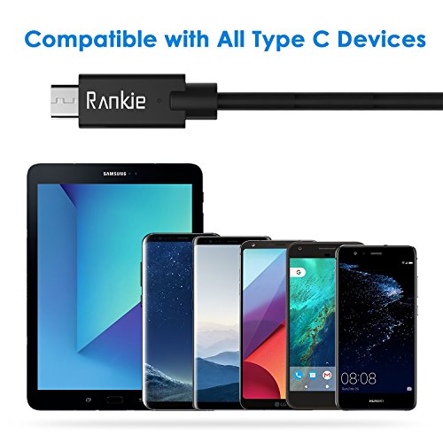 USB C Kabel, Rankie 1m USB 3.0 Type C auf USB 3.0 Type A Kabel für Apple Neue MacBook ,OnePlus 2, Nokia N1 Tablet, Nexus 6P/5X und Andere Type C Unterstützte Geräte (Schwarz) – R1201 - 2