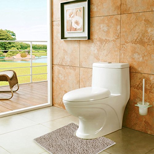 Leefrei Anti-Rutsch-Beschichtung WC-Vorleger /Badvorleger /Badematte (50x50cm, Beige) - 7