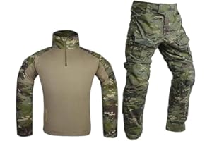 EMERSONGEAR Gen3 Uniform,Military Painball Suit,Army Airsoft Combat BDU Pants Shirt with Knee Pads