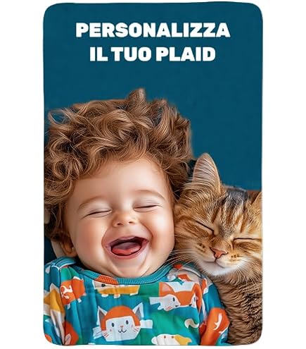 Plaid - Coperta in pile personalizzata con foto e dedica - Love Letter