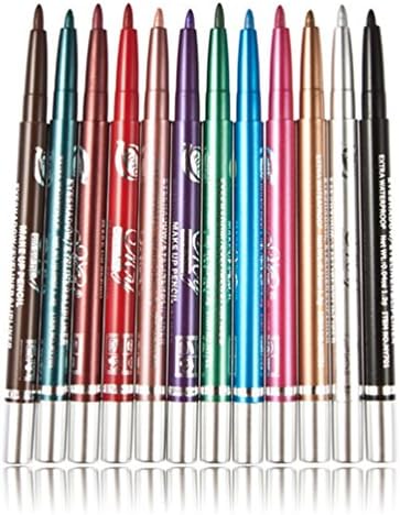 TimeSong Set of 12 Eye Makeup Liquid Eyeliner Eyebrow Pencil 3.39oz