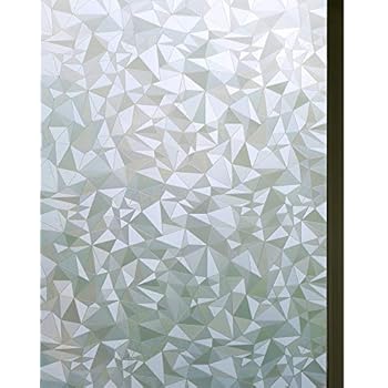 Zindoo Sichtschutzfolie Fenster 45x200cm - 3D Fensterfolie Ohne Kleber Mit Regenbogeneffekt