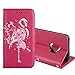 Produktbild Hülle Galaxy S9 Flamingo Glitzer, Misteem Elegant Luxus Motiv Cartoon Anime Flip Klapphülle für Samsung Galaxy S9 - Rote Rose