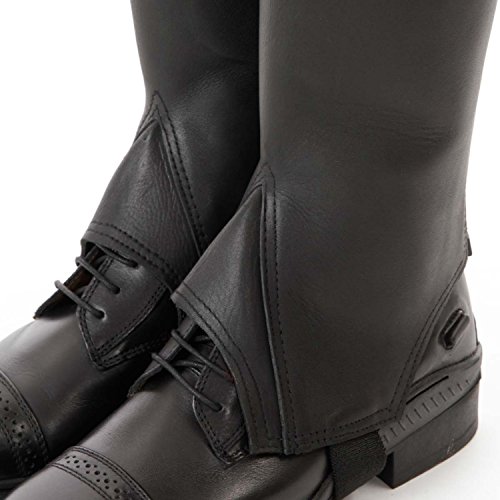 Shires-Elmswell-Leather-Gaiters-9625-Long-Black-Gaiters-12-Calf-x-13
