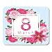 Produktbild Mouse Pads Happy Women's Day on 8 March with Floral Pink Roses Flower and Lily of Blooming for Holiday Greetings Mouse Pad 7.08 (Lx 8.66 (W) inch for Notebooks,Desktop Computers Office Supplies