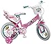 Produktbild Kinderfahrrad Minnie Mouse 14 Zoll Mädchen-Fahrrad mit Puppensitz, Korb, Abnehmbaren Stützrädern