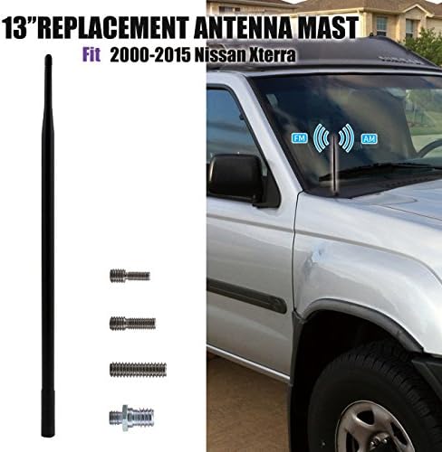 13" Car Aerial Antenna AM FM Radio Signal Reception Mast Black Replacement For 2000-2015 Nissan Xterra