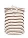 GreenForest® Fashion Cotton Linen Fabric Household Organizer Laundry Basket 13.78x17.72 Inches, Red strips