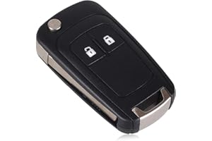 Kelay 2 Tasten Autoschlüssel Gehäuse Fernbedienung Ersatz kompatibel für Opel Buick Astra Insignia Vectra Chevrolet Cruze Aveo Spark Captiva Orlando black-1pcs