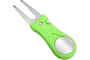 Raopuzi Golf Releve-Pitch Outil Pliable 1 Pack avec Marqueur De Balle Magnetique, Golf Divot Pitch Tool Mini Outil Leger Portable Et Pliable 3 Styles pour Hommes Femmes