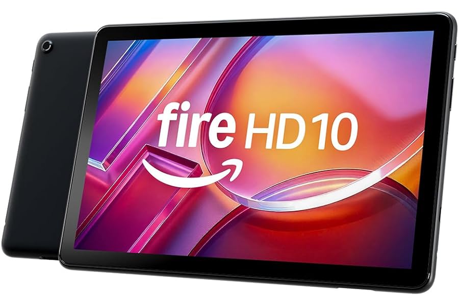 Amazon Fire HD 10 tablet (newest gen), built for relaxation, 10.1" vibrant Full HD screen, octa-core processor, 3 GB RAM, up to 13-h battery life, (2023 release), 64 GB, Black, with adverts
