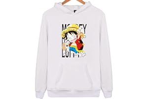 YIMIAO Hombre Mujer One Piece Sudaderas con Capucha Jóvenes Japonesa Anime Luffy Uniforme Niño Niña Pullover