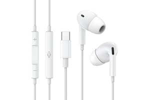 OLKIEQZ Kopfhörer USB C mit Kabel,Type C In Ear Kopfhörer Anschluss Samsung HiFi Stereo mit Mikrofon und Lautstärkeregler Kabelkopfhörer,Kompatibel mit iPhone 16/15/Samsung Galaxy S23/S22/Google Pixel