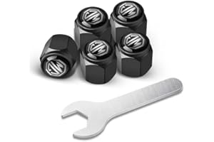 POCHY Auto Tappi Valvole Pneumatici (4 pezzi) per MG ZS 2021-2023 QualitàMetal Tappini gomme auto Tappi pneumatici auto Coprivalvole Cappucci Delle Valvole Accessori Decorativi,Black