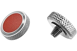 Ares Foto® Ergonomischer Auslöser *Kupfer & Kunstleder* Auslöseknopf Soft Release Button für Fujifilm Leica Canon Nikon Sony Olympus *Silber & BRAUN*