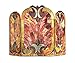 Price comparison product image Chloe Lighting Tiffany Style 3 Piece Folding Victorian Fireplace Screen, 39.5 by 30.5", Multicolor