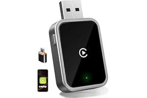 PARPAT Adattatore Wireless per CarPlay – Upgrade 2025, Adattatore USB/Type-C senza fili, Connessione Veloce e Stabile senza Ritardi, Compatibile con iOS 12+